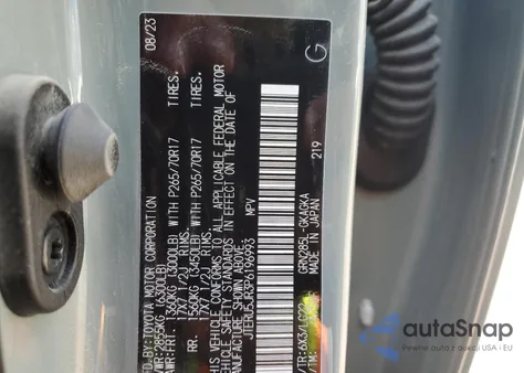 2023 Toyota 4Runner Se z USA, uszkodzony, nr VIN JTERU5JR3P6196993